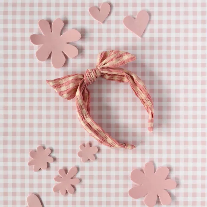 Taylor Gingham Tie Headband by Rockahula Kids