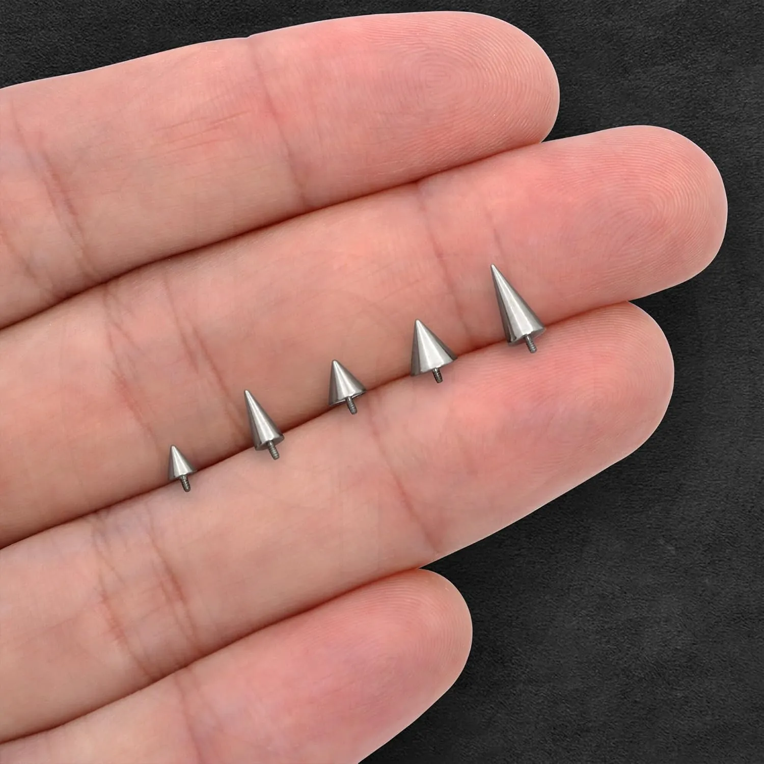 Titanium Spike Tops, Ball Tops, Horseshoe Circular Barbell Bars, Internal Threads, Nose Ring, Ear Piercing, Helix Hoop, Septum Jewelry