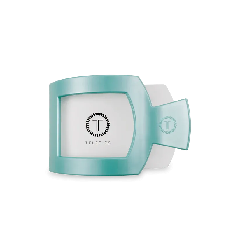 Totally Turquoise Medium Flat Square Clip