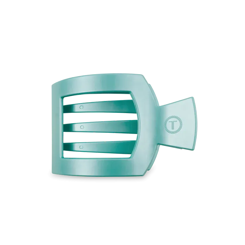 Totally Turquoise Medium Flat Square Clip