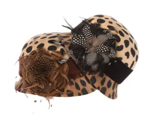Toucan Wool Felt Leopard Cloche