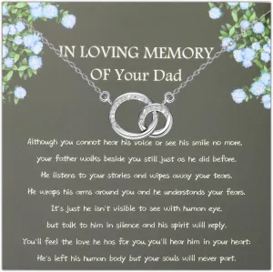 UJIMS Dad Memorial Gifts In Loving Memory Of Your Dad Remembrance Necklace Bereavement Gifts Sorry for Your Loss Gift
