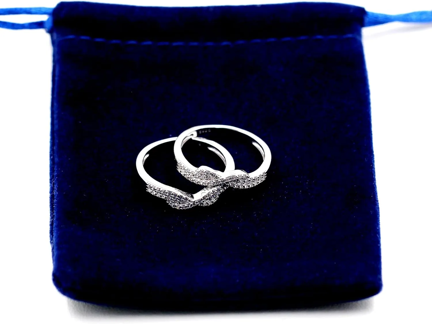 Uloveido Simulated Diamond Princess Crown Ring Wraps and Enhancers Wedding Engagement Rings Guard Enhancer