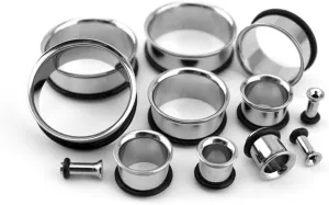 Urban Body Jewelry Pair of 3/4" Gauge (19mm) Titanium Single Flare Tunnel Plugs