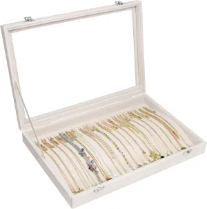 Velvet Necklace Display Jewelry Tray 20 Hook Necklace Tray Necklace Pendant Jewelry Tray for Women and Girls