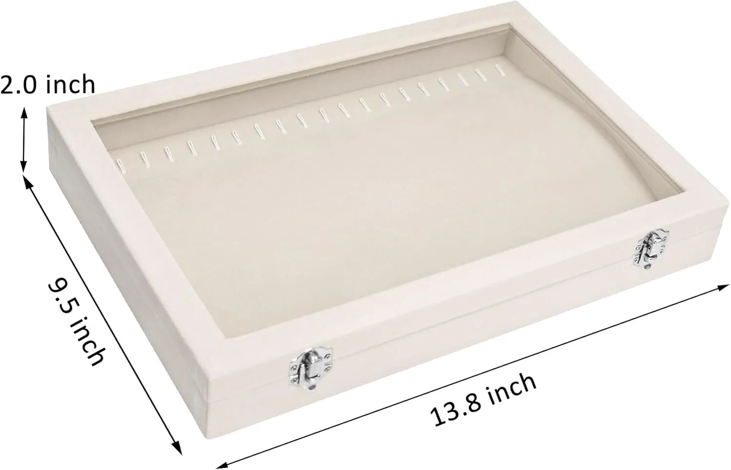 Velvet Necklace Display Jewelry Tray 20 Hook Necklace Tray Necklace Pendant Jewelry Tray for Women and Girls
