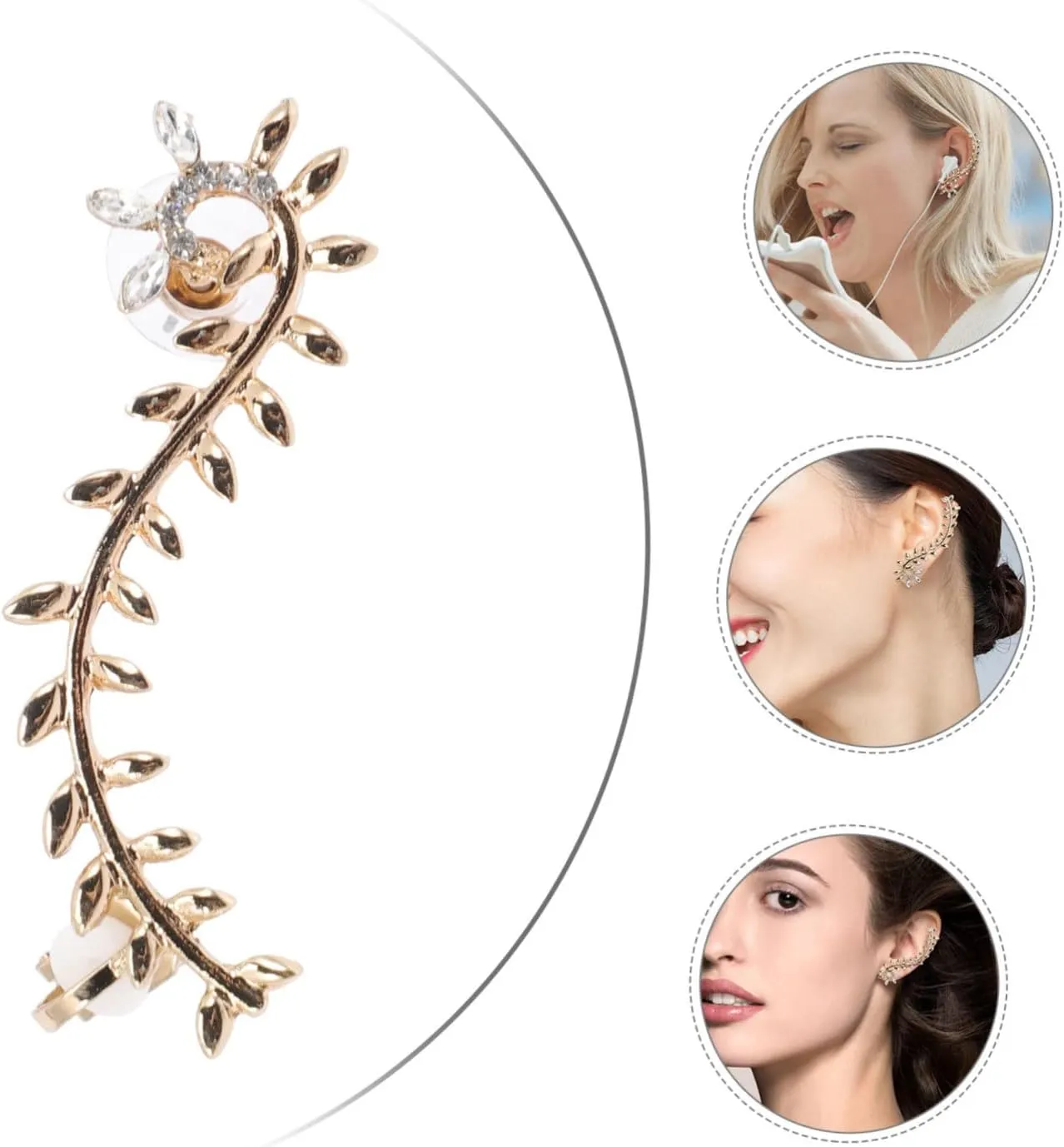 Willow Ear Clip Helix Earring Mens Earrings Earring for Women Spiral Earrings Men Earring Earrings for