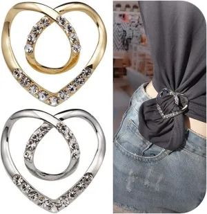 YANCHUN Scarf Ring Shirt Ties Clips for Women Clothing Metal Pearl Flower Round Circle Scarf Rings and Slides for Scarves Buckle for Women Trendy 2025